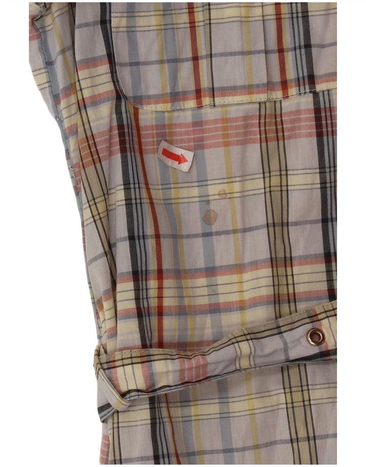Vintage Womens Shirt Dress UK 14 Medium Multicoloured Check Cotton