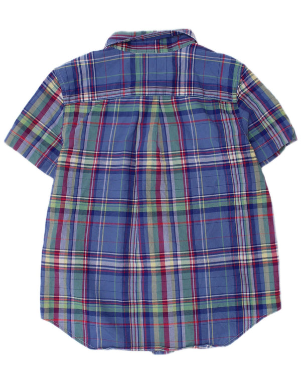 Ralph Lauren Boys Short Sleeve Shirt 4-5 Years Blue Check Cotton