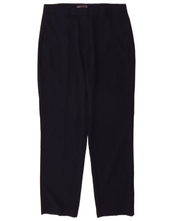 MARKS & SPENCER Womens Chino Trousers UK 12 Medium W30 L28 Navy Blue