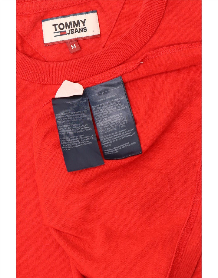 Tommy Hilfiger Mens Graphic T-Shirt Top Medium Red Cotton