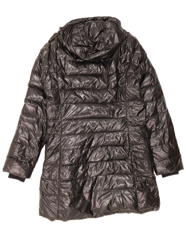 Daniele Alessandrini Womens Military Hooded Padded Coat IT 46 Large Black