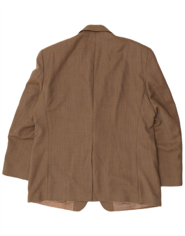 Ralph Lauren Mens Regular Blazer Jacket UK 44 2XL Brown Herringbone