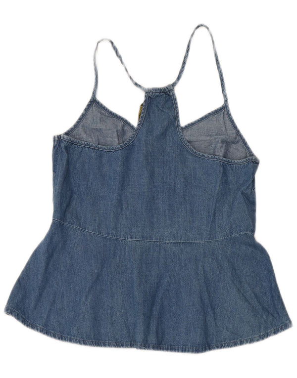 Zara Womens Denim Cami Top UK 12 Medium Blue