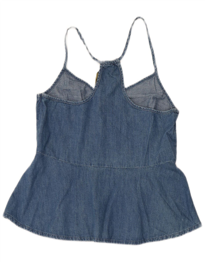 Zara Womens Denim Cami Top UK 12 Medium Blue