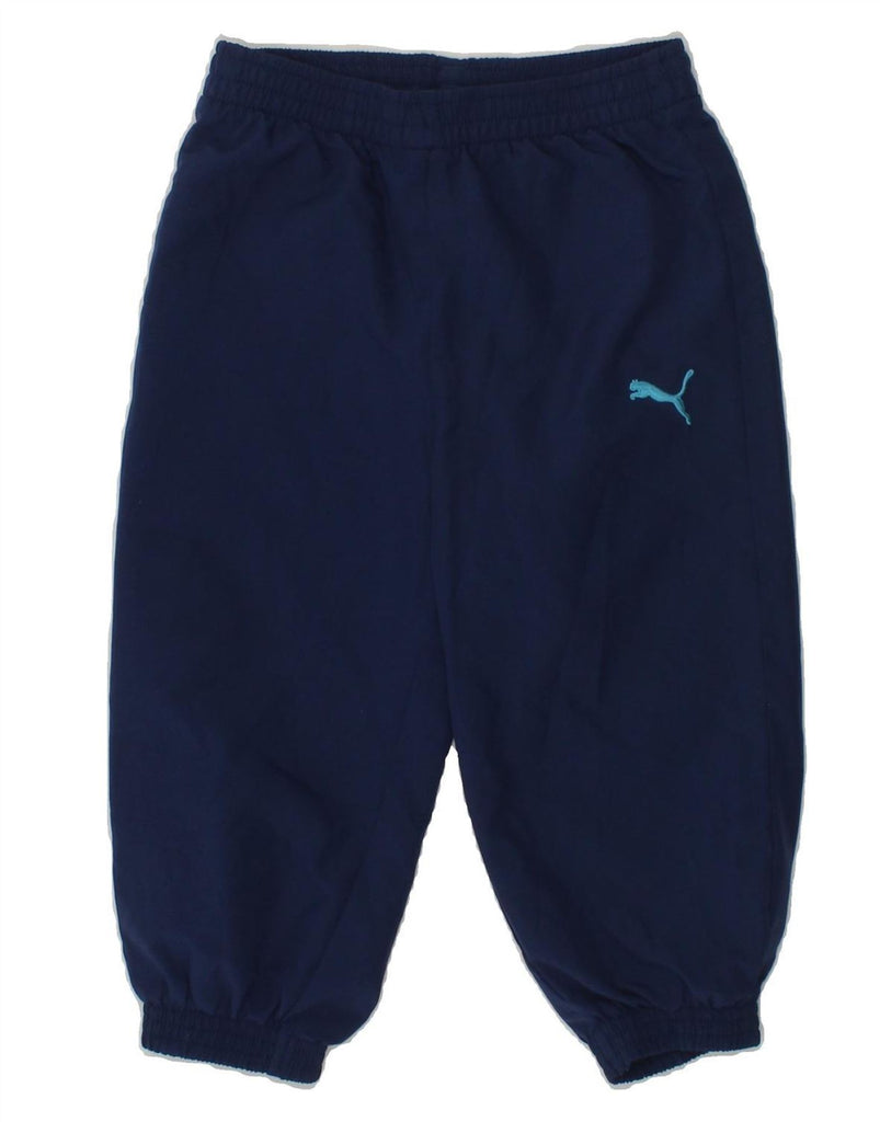 PUMA Baby Boys Joggers Tracksuit Trousers 9-12 Months Navy Blue Polyester | Vintage Puma | Thrift | Second-Hand Puma | Used Clothing | Messina Hembry 