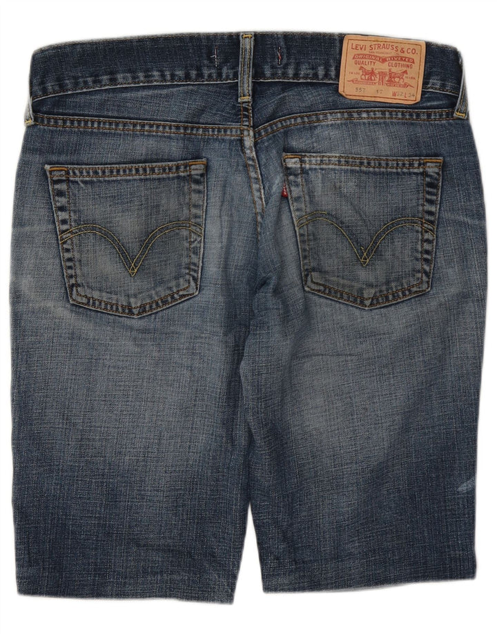 Levi's Womens 557 Denim Shorts W32 Large Blue Cotton