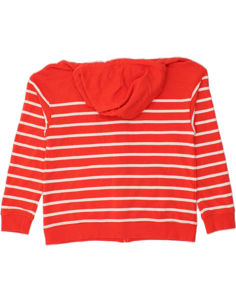 JOULES Womens Zip Hoodie Sweater UK 10 Small Red Striped Cotton | Vintage Joules | Thrift | Second-Hand Joules | Used Clothing | Messina Hembry 