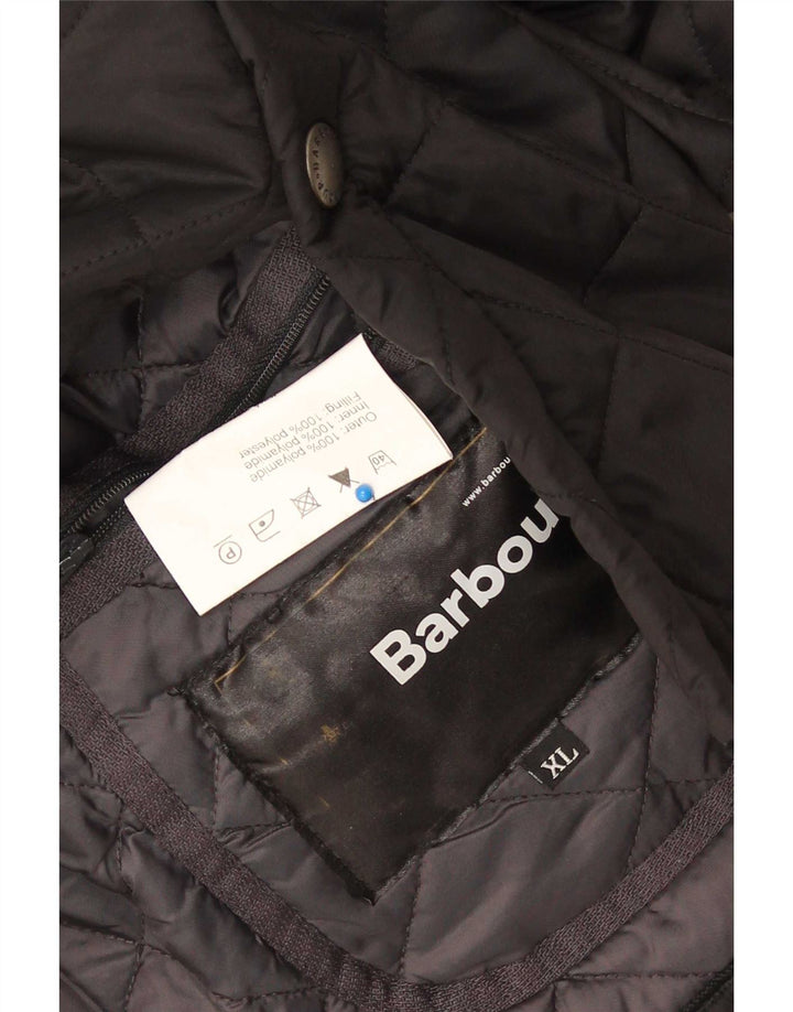 Barbour Mens Quilted Overcoat UK 44 XL Black Polyamide
