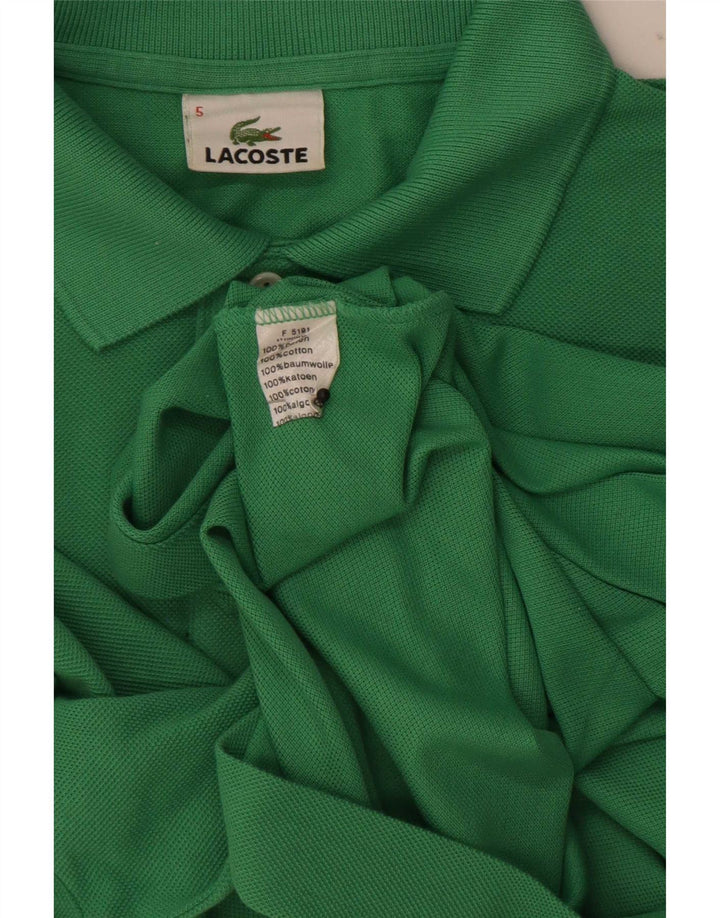 Lacoste Mens Polo Shirt Size 5 Large Green Cotton