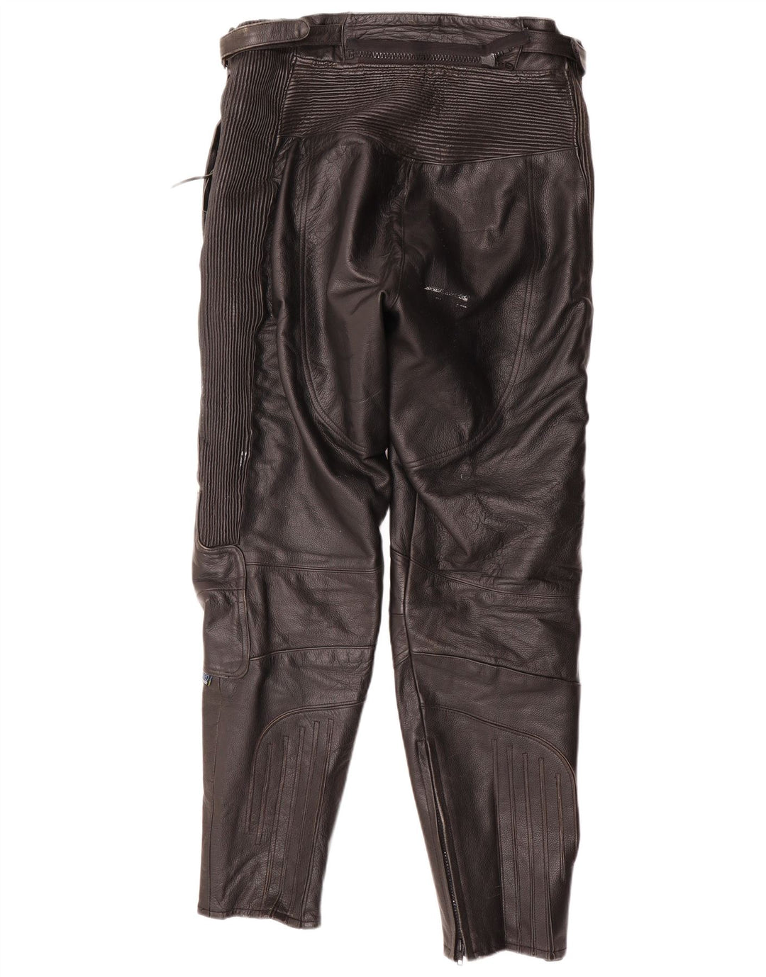 Akito Mens Tapered Leather Trousers IT 46 Small W32 L32 Black