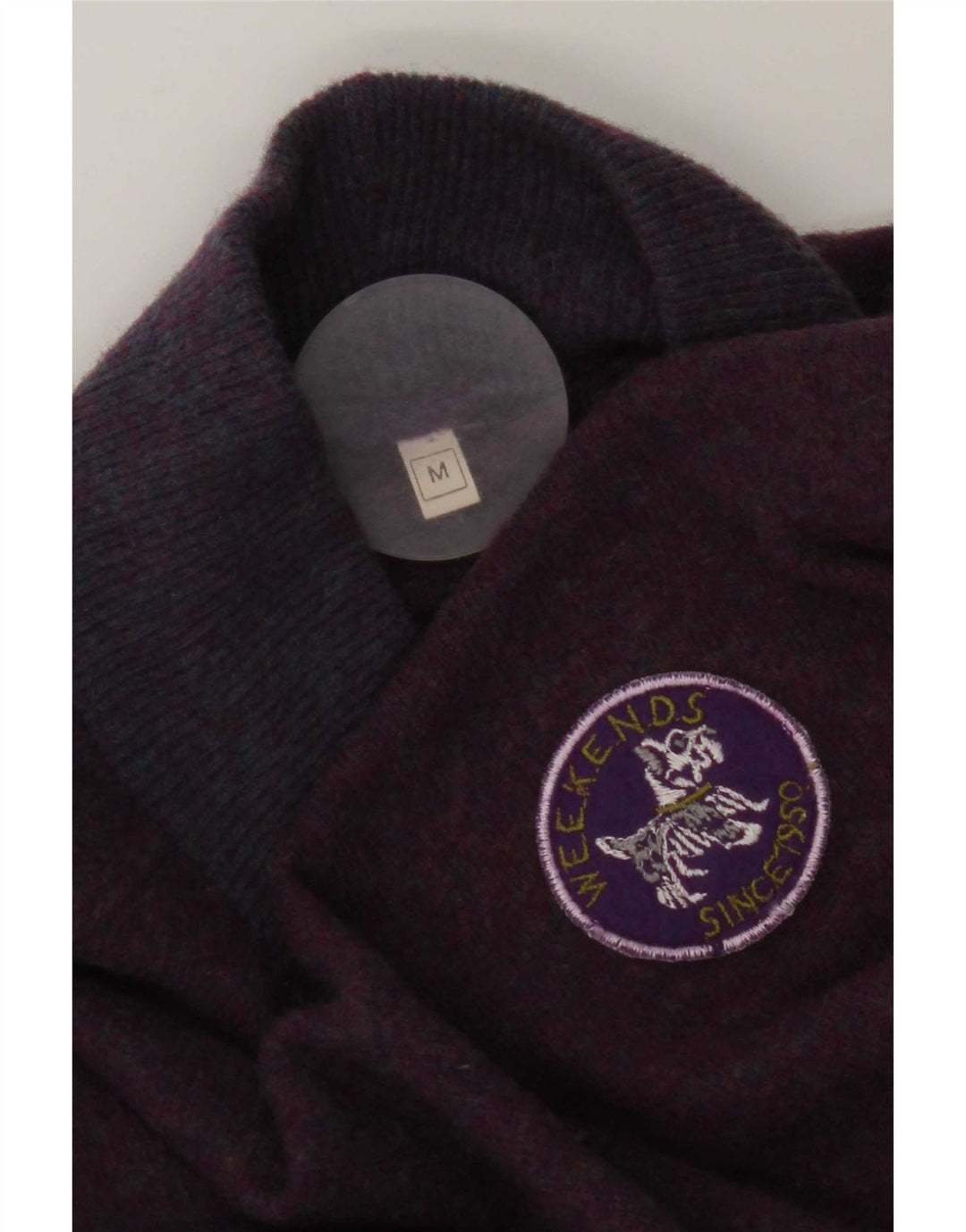 Vintage Womens Oversized Turtle Neck Jumper Sweater UK 14 Medium Purple