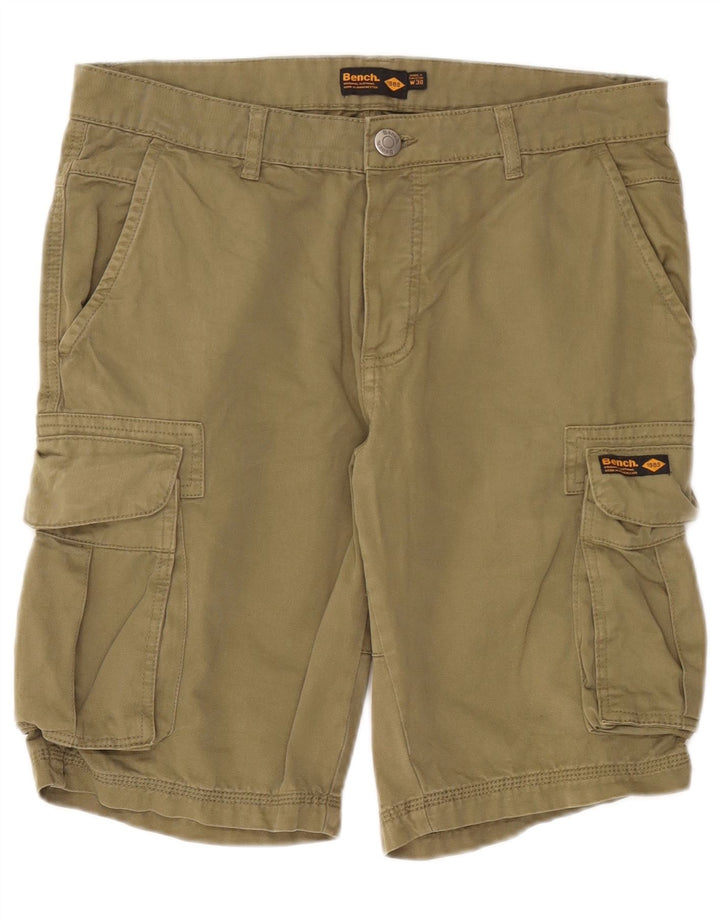 Bench Mens Cargo Shorts W30 Medium  Green Cotton
