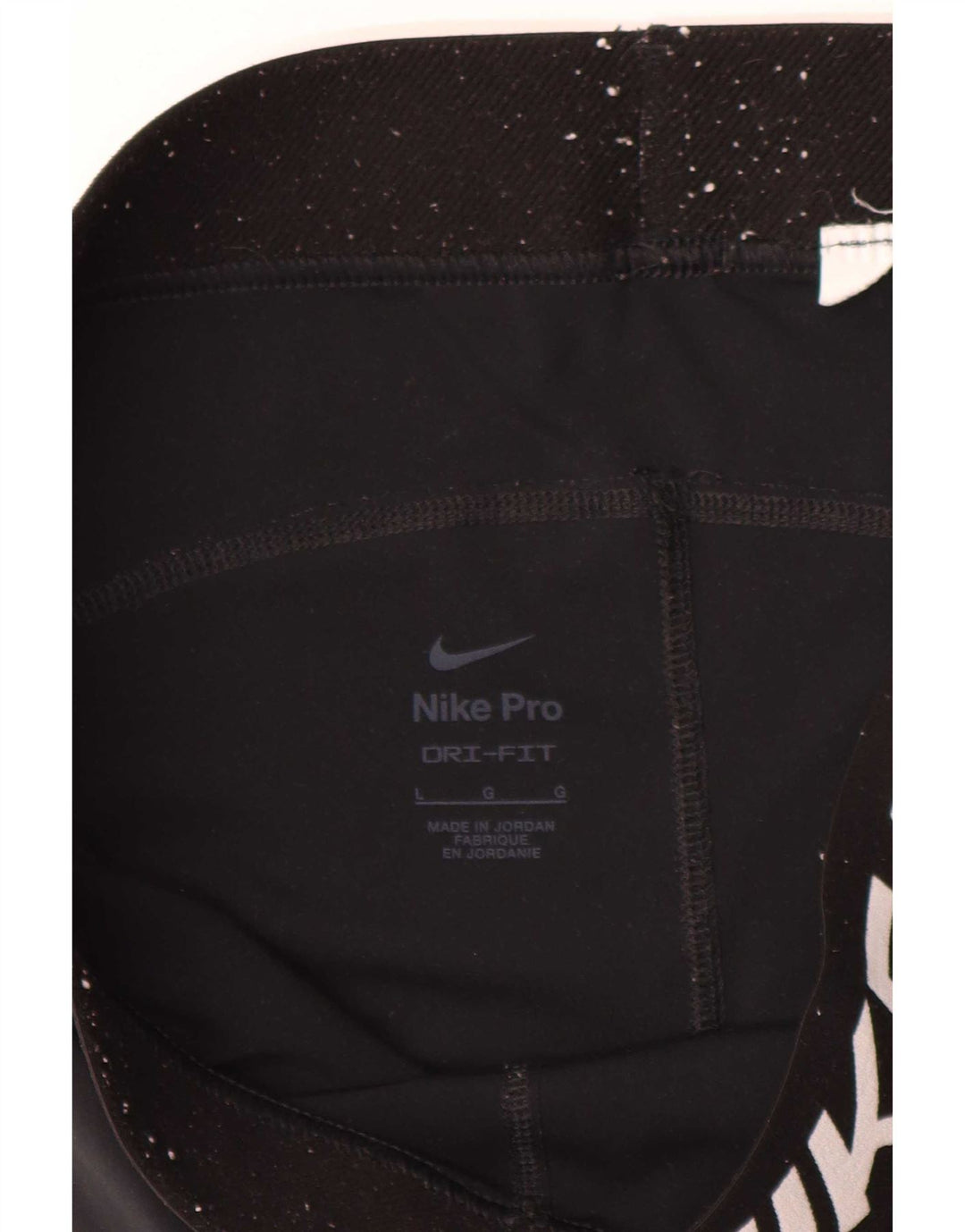 Nike Womens Dri Fit Graphic Leggings UK 14 Large Black