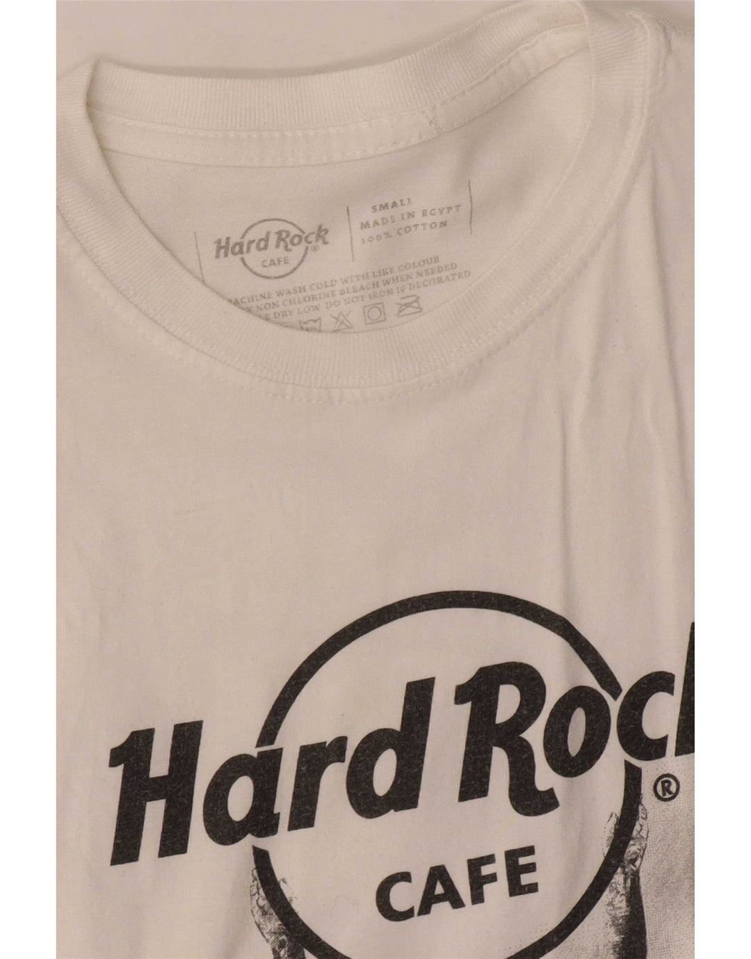 Hard Rock Cafe Mens Budapest Graphic T-Shirt Top Small White Cotton