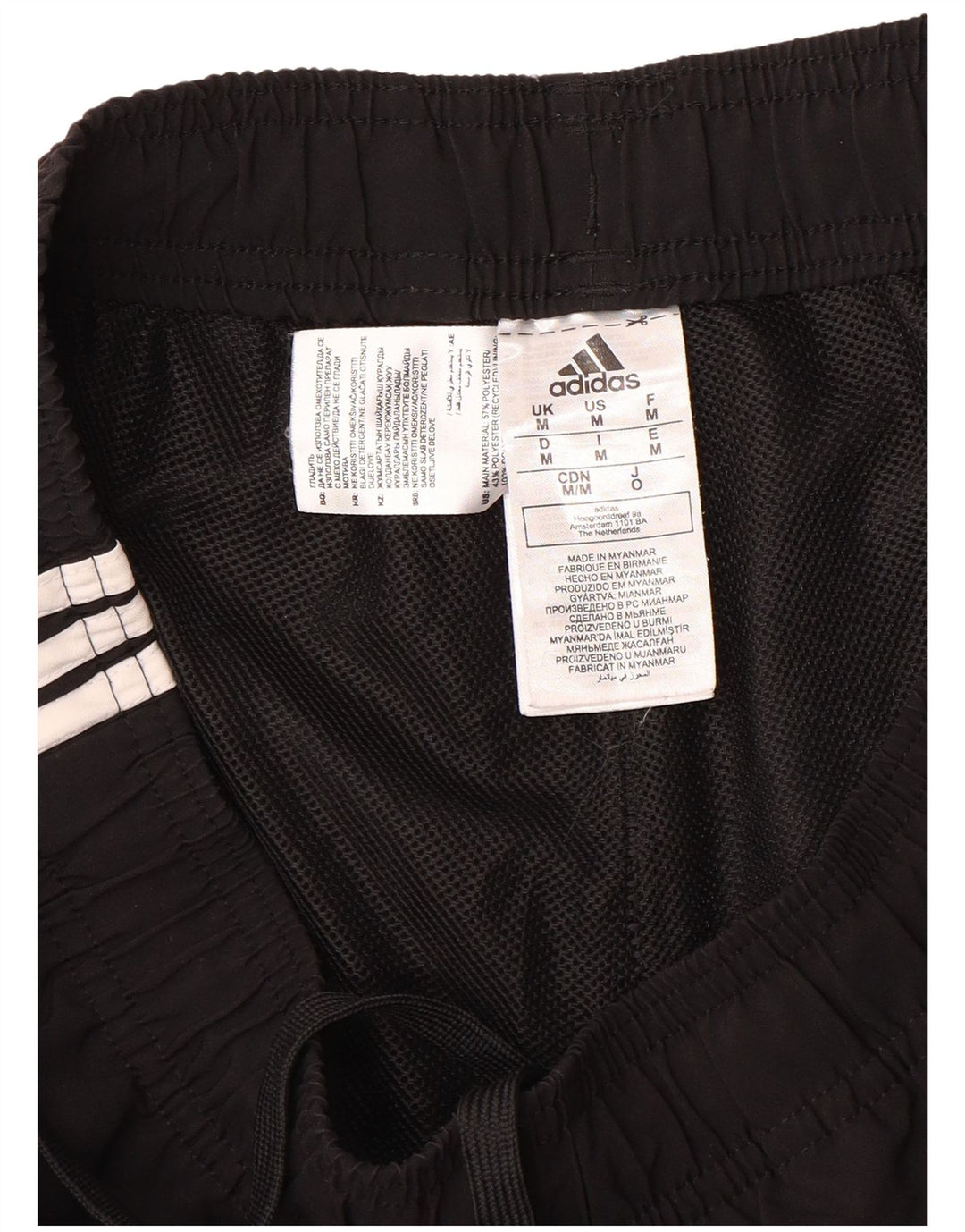 Adidas Mens Sport Shorts Medium Black Colourblock Polyester