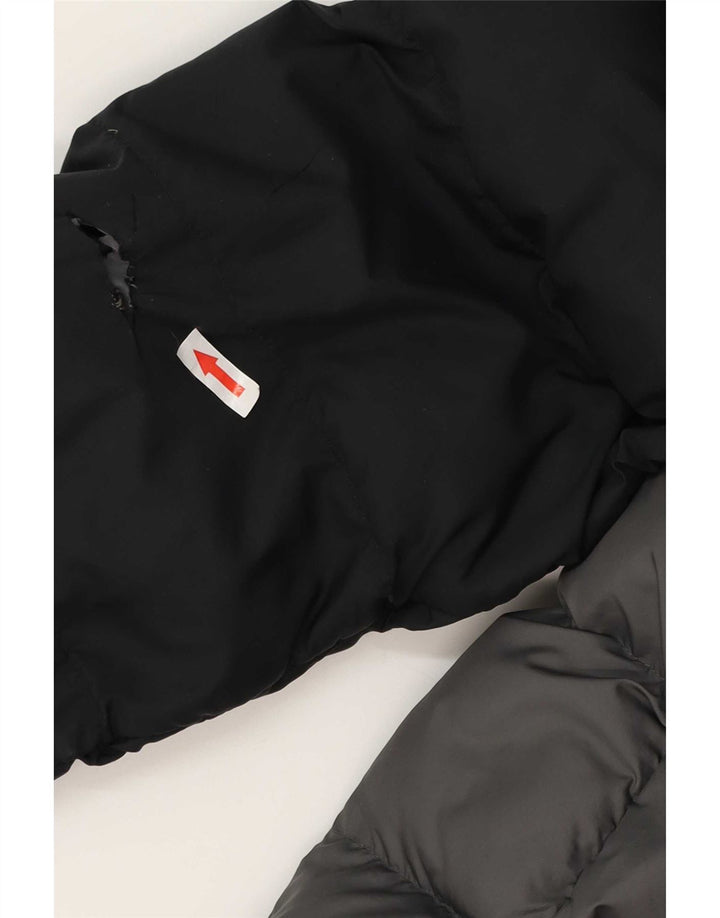 Adidas Boys Hooded Padded Jacket 13-14 Years Grey Colourblock