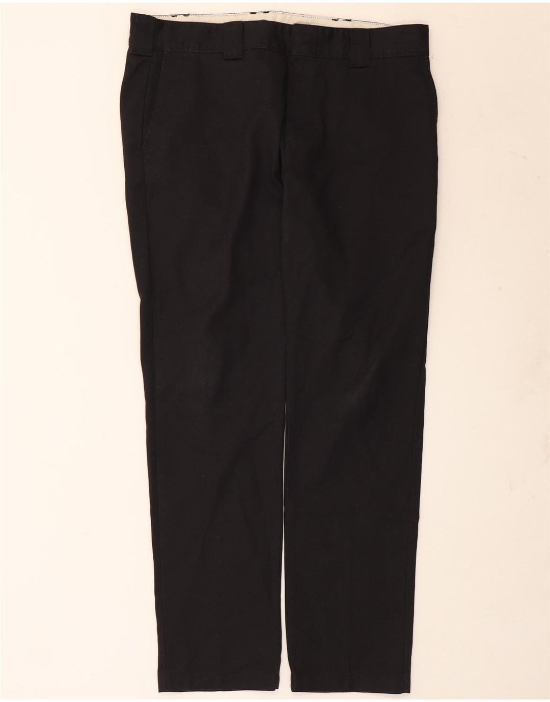 Dickies Mens Slim Fit Chino Trousers W36 L32 Black Polyester