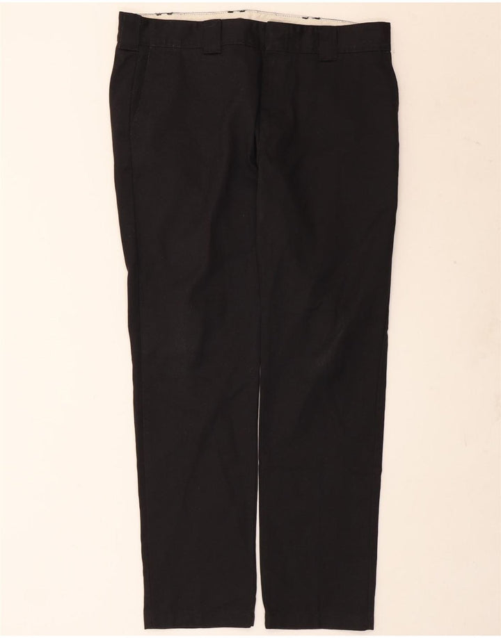 Dickies Mens Slim Fit Chino Trousers W36 L32 Black Polyester
