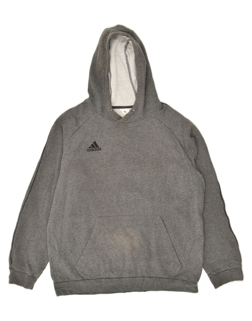 ADIDAS Mens Hoodie Jumper Large Grey Cotton | Vintage Adidas | Thrift | Second-Hand Adidas | Used Clothing | Messina Hembry 