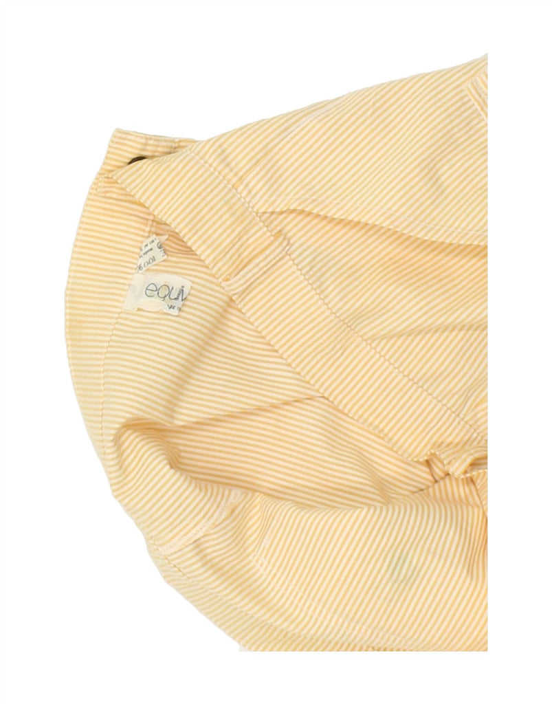 VINTAGE Mens Casual Shorts IT 50 Large W34 Yellow Pinstripe Cotton Vintage Vintage and Second-Hand Vintage from Messina Hembry 