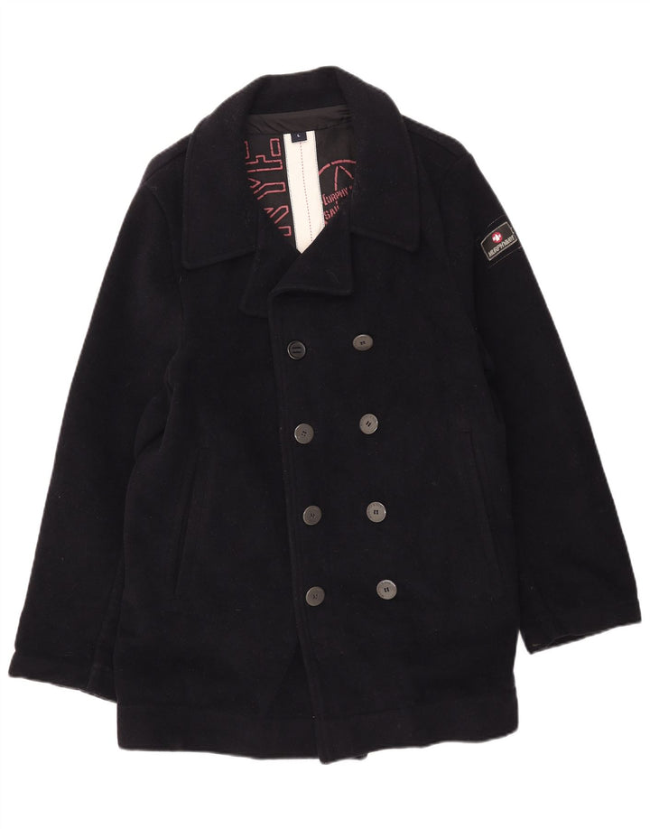 Murphy & Nye Mens Pea Coat UK 40 Large Navy Blue Wool