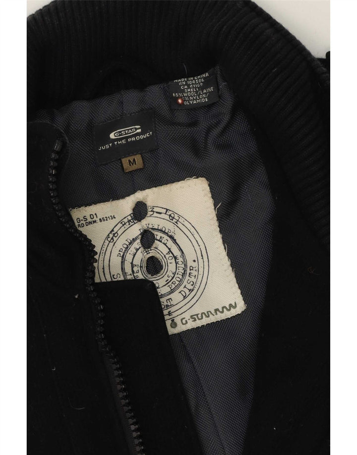 G-Star Womens Overcoat UK 14 Medium Black Wool