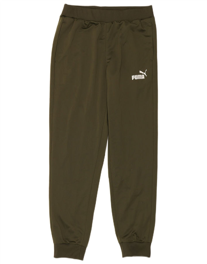 Puma Mens Tracksuit Trousers Joggers Medium Khaki Polyester