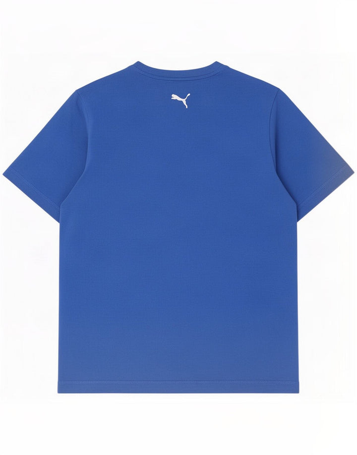 Puma Mens Graphic T-Shirt Top Medium Blue Cotton