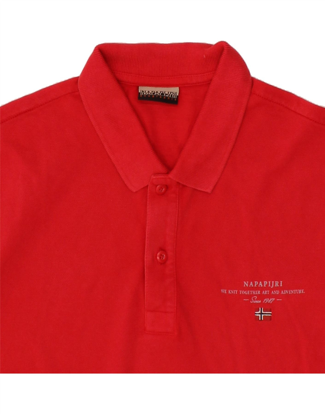 NAPAPIJRI Mens Polo Shirt Medium Red Vintage Napapijri and Second-Hand Napapijri from Messina Hembry 