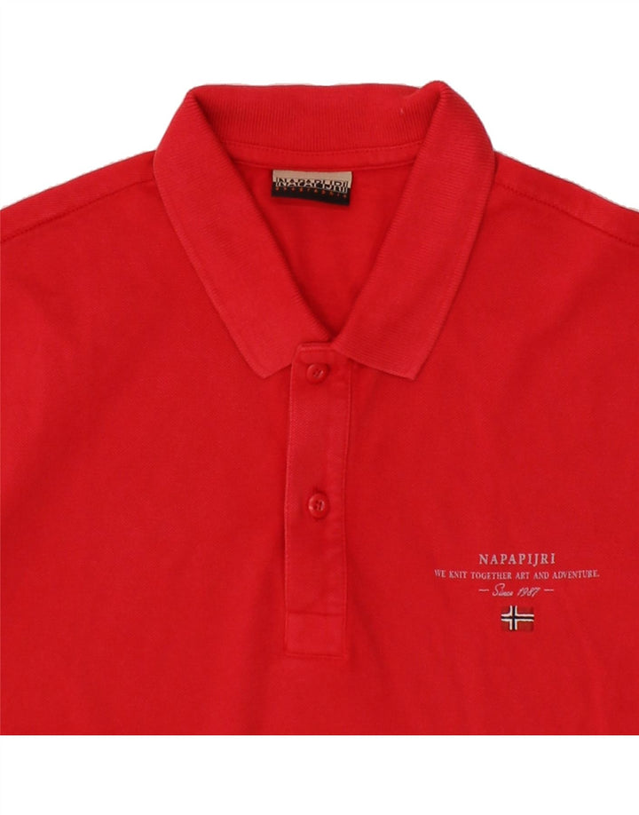 NAPAPIJRI Mens Polo Shirt Medium Red Vintage Napapijri and Second-Hand Napapijri from Messina Hembry 