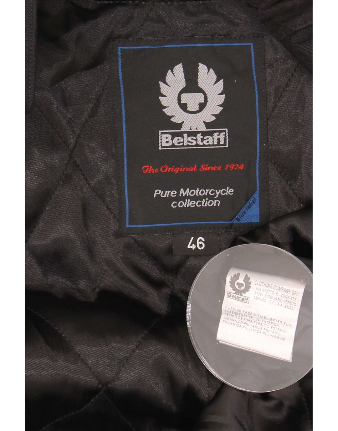 Belstaff Womens Racer Jacket IT 46 Large Black Nylon