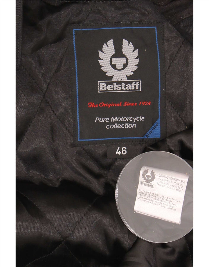 Belstaff Womens Racer Jacket IT 46 Large Black Nylon