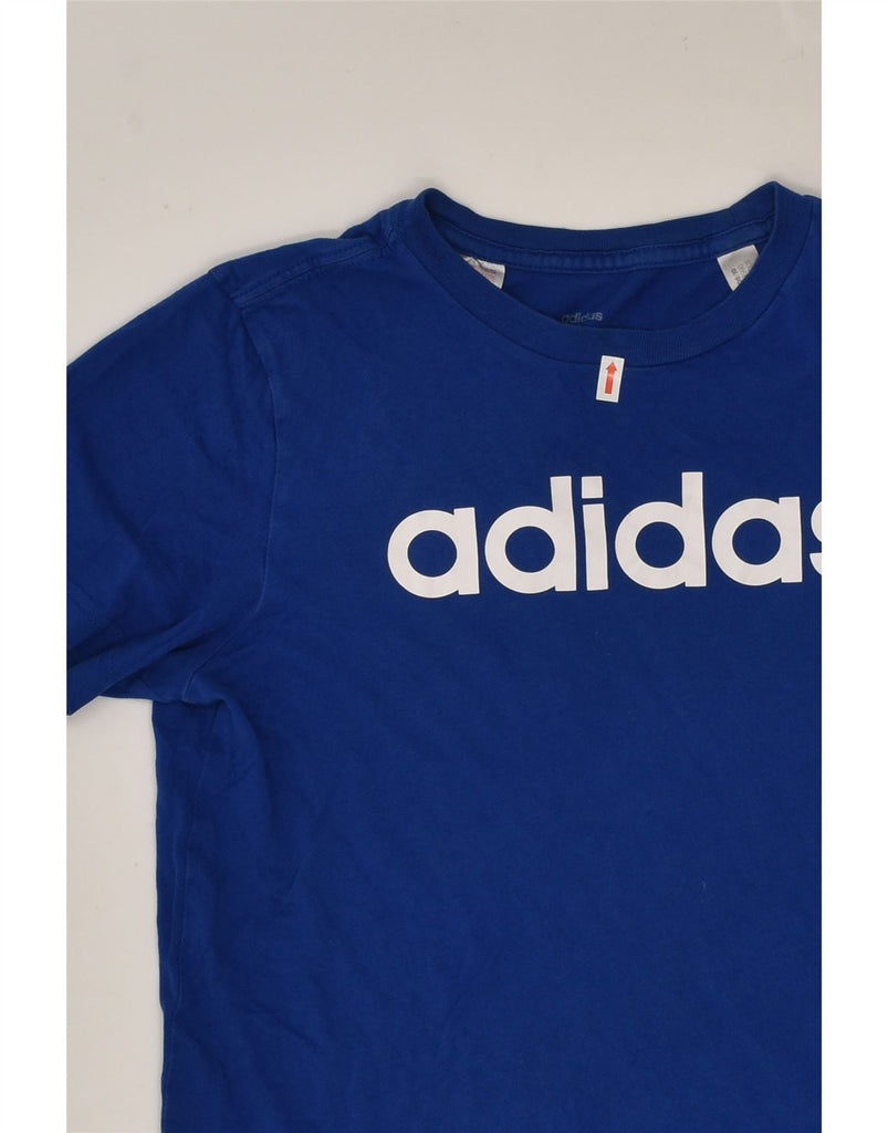 ADIDAS Boys Graphic T-Shirt Top 11-12 Years Blue Cotton | Vintage Adidas | Thrift | Second-Hand Adidas | Used Clothing | Messina Hembry 