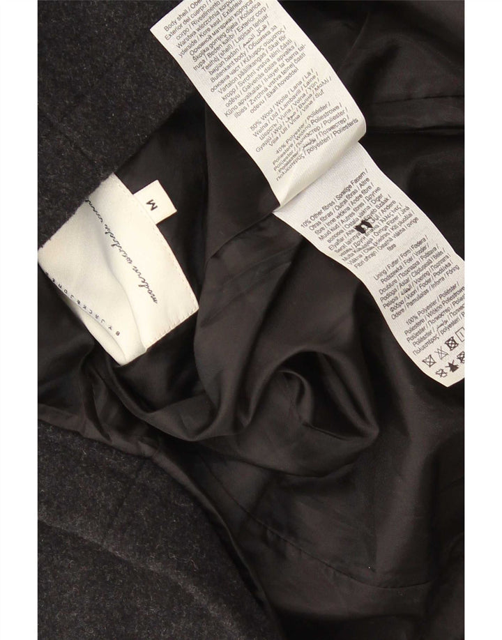 Jack & Jones Mens Overcoat UK 38 Medium Black Wool