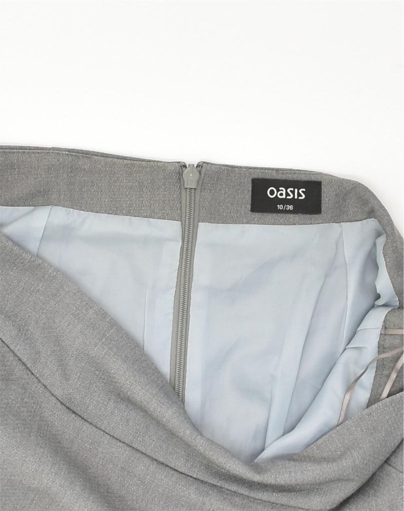 OASIS Womens Pencil Skirt UK 10 Small W28 Grey Polyester | Vintage Oasis | Thrift | Second-Hand Oasis | Used Clothing | Messina Hembry 