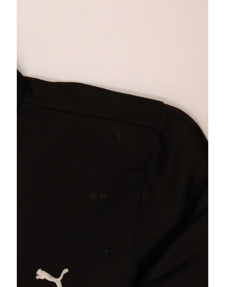 Puma Womens Tracksuit Top Jacket UK 14 Large Black Colourblock Polyester