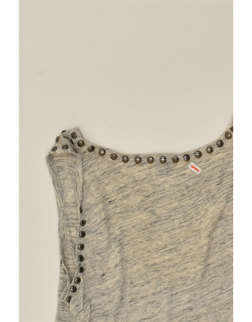 J. CREW Womens Vest Top UK 14 Medium Grey Flecked | Vintage J. Crew | Thrift | Second-Hand J. Crew | Used Clothing | Messina Hembry 