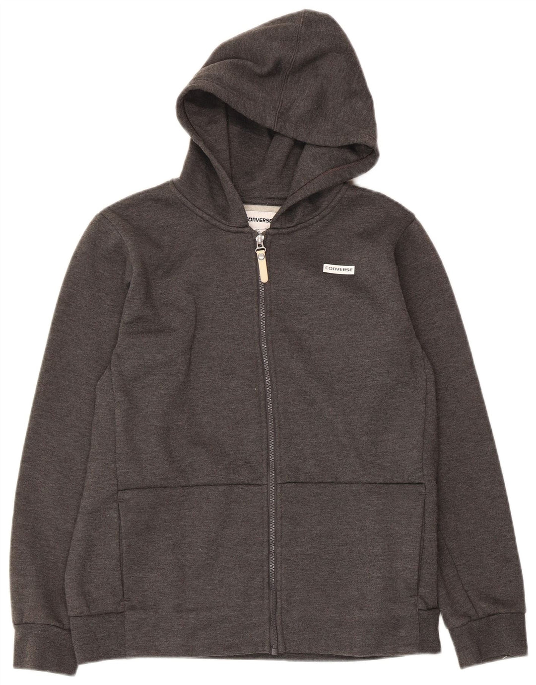 Converse Boys Zip Hoodie Sweater 13-14 Years XL Grey Polyester