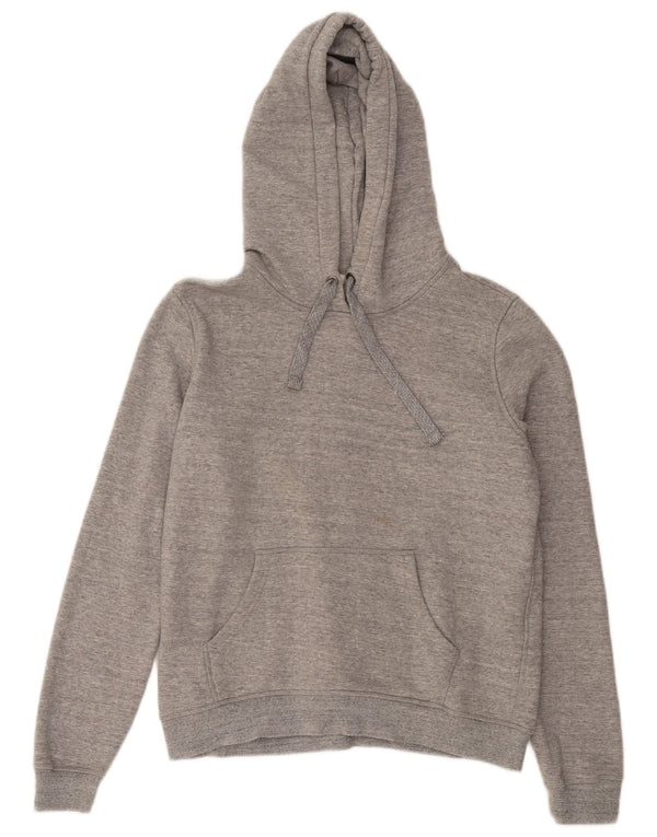 Jack Wills Womens Hoodie Jumper UK 12 Medium Grey Flecked Cotton