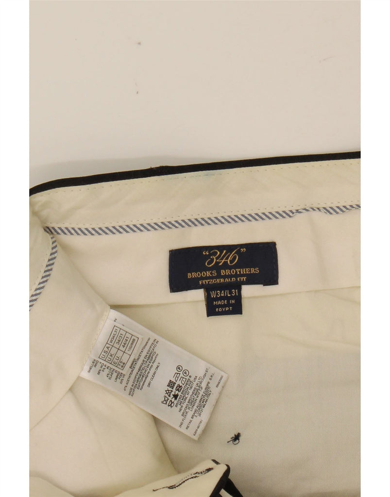 BROOKS BROTHERS Mens Fitzgerald Straight Suit Trousers W34 L31 Black Wool Vintage Brooks Brothers and Second-Hand Brooks Brothers from Messina Hembry 