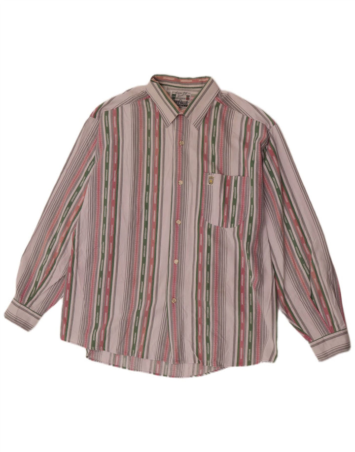 Verte Vallee Mens Shirt XL Multicoloured Striped Cotton