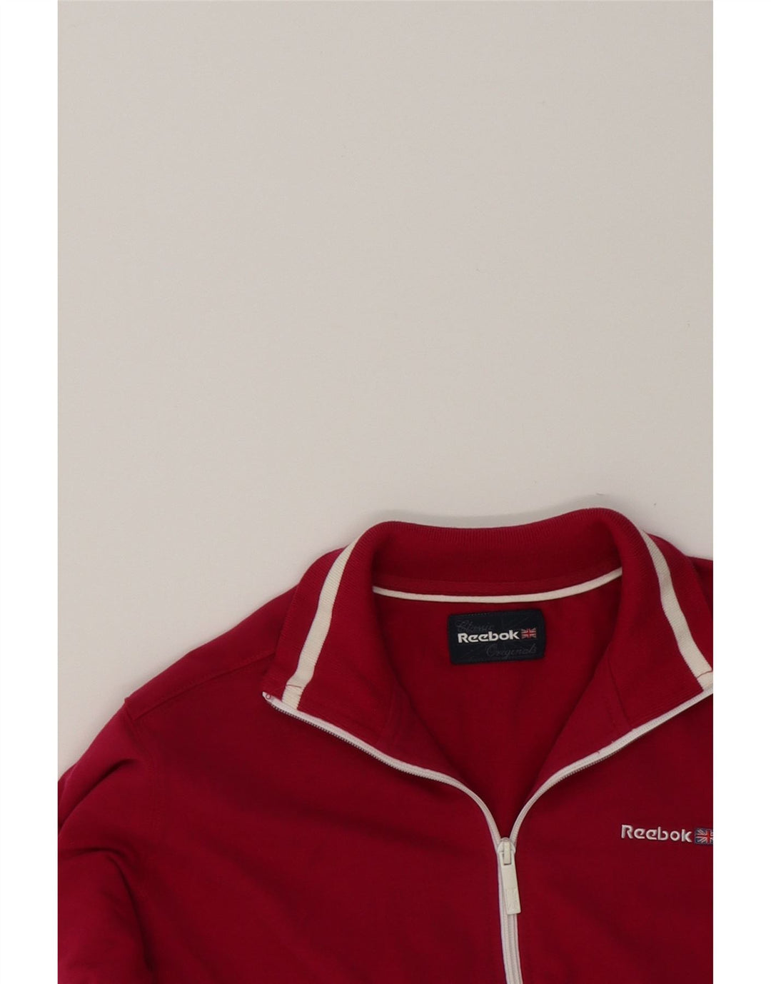 REEBOK Womens Tracksuit Top Jacket UK 16 Large  Pink Cotton Vintage Reebok and Second-Hand Reebok from Messina Hembry 