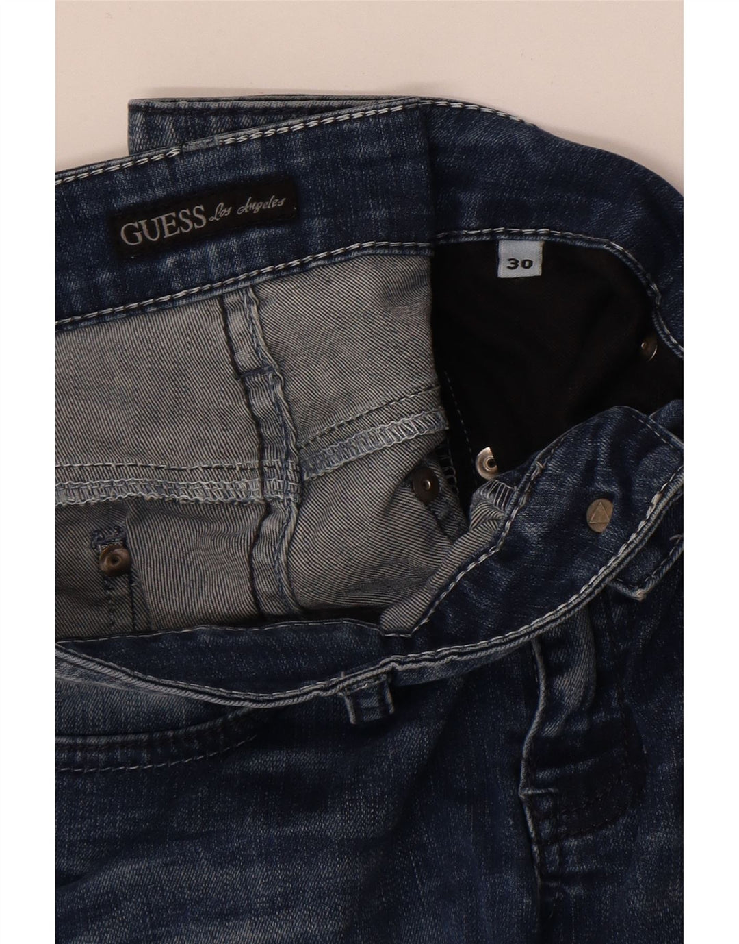 Guess Womens Nicole Straight Jeans W30 L30 Navy Blue