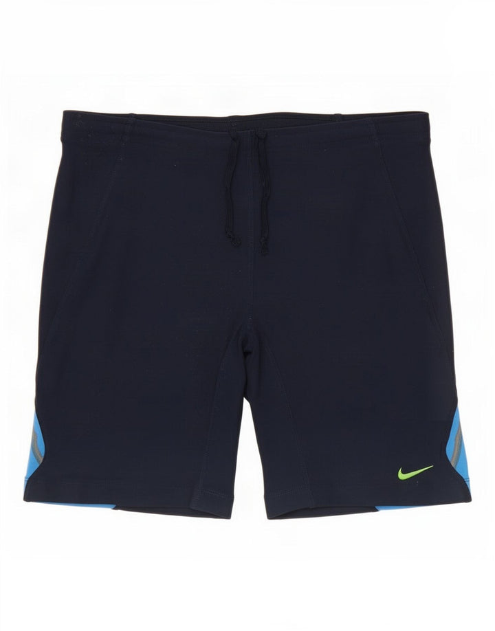 Nike Mens Dri Fit Sport Shorts Medium Navy Blue Colourblock Polyester