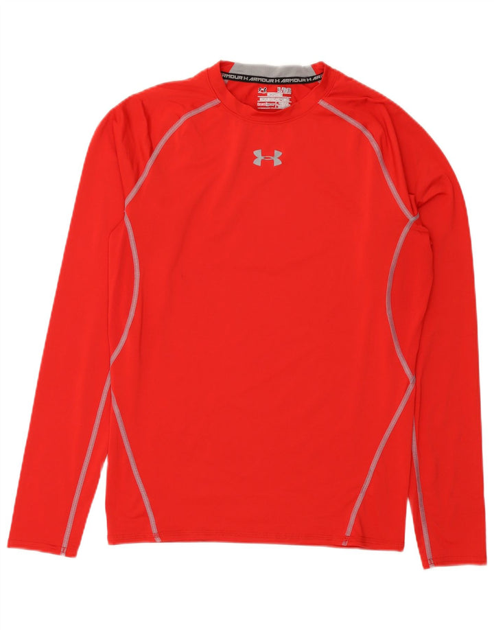 Under Armour Mens Heat Gear Graphic Top Long Sleeve XL Red Polyester