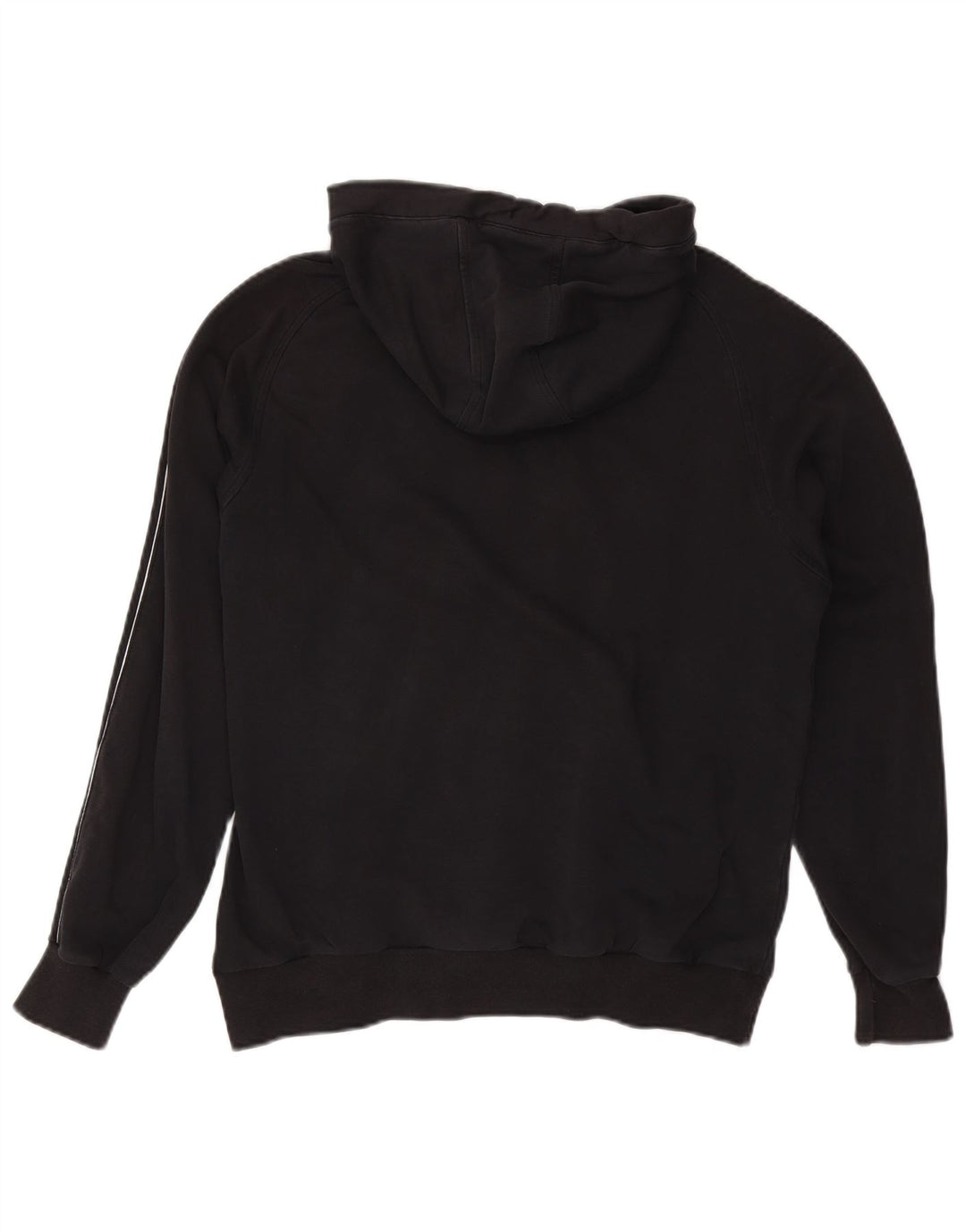 CHAMPION Mens Graphic Hoodie Jumper Large Black Cotton