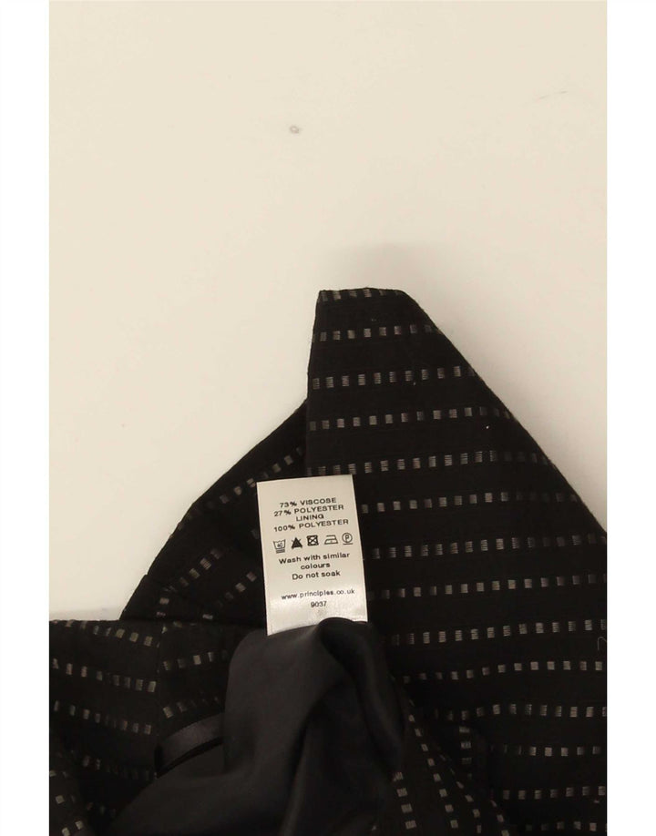 Principles Womens Midi Straight Skirt UK 14 Medium W32 Black Pinstripe