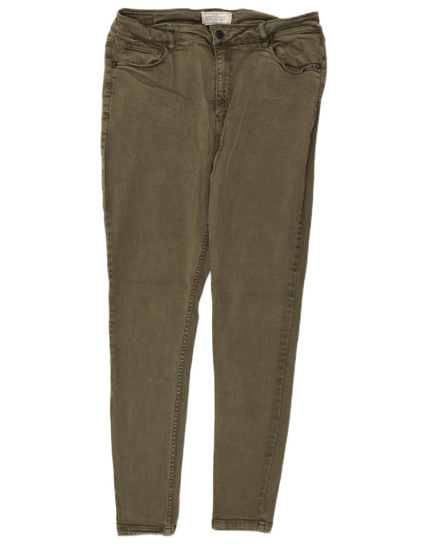 Fat Face Womens Harlow High Waist Jegging Jeans UK 14 Large W34 L28 Khaki