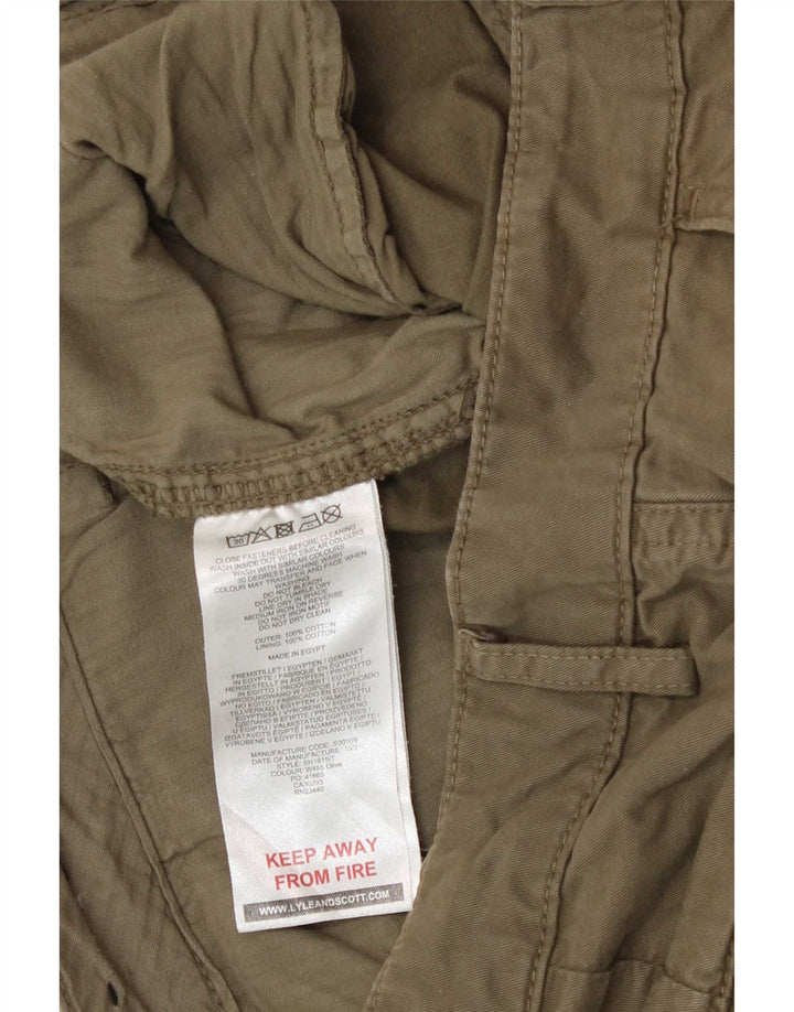 Lyle & Scott Mens Cargo Shorts Medium W32 Khaki Cotton