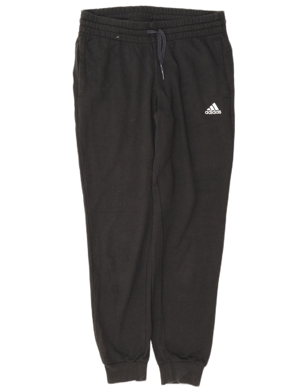 Adidas Womens Graphic Tracksuit Trousers Joggers UK 8/10 Small Black Cotton